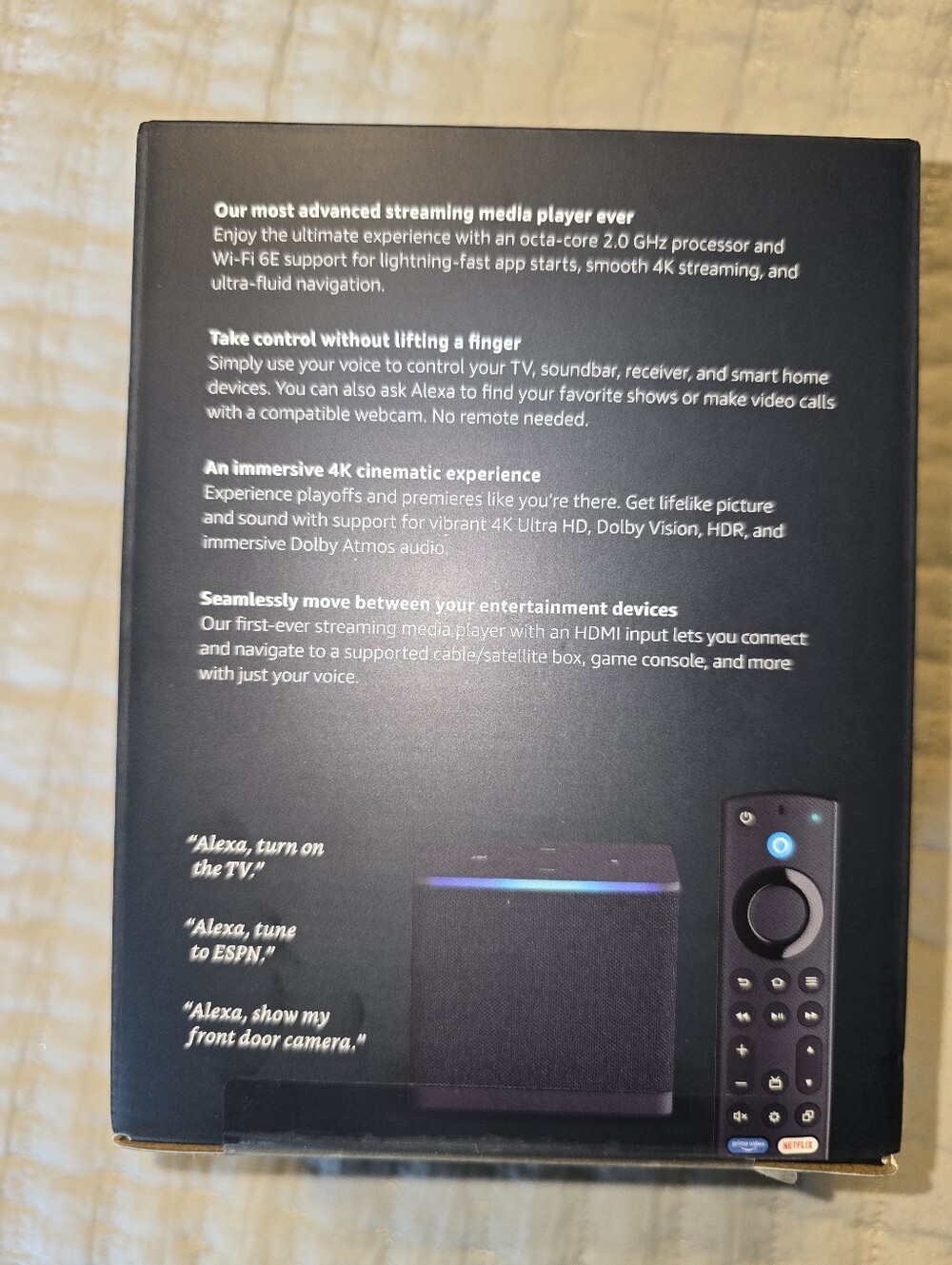 Amazon Fire TV Cube - Black and Blue Accent - Picture 3 of 6
